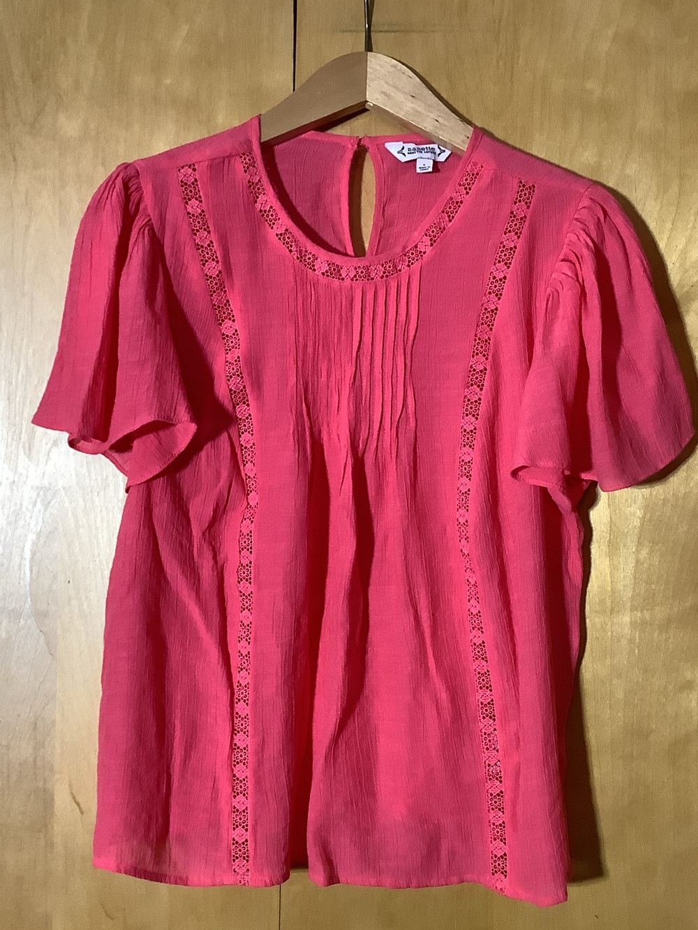 Nanette Lepore coral top, size large